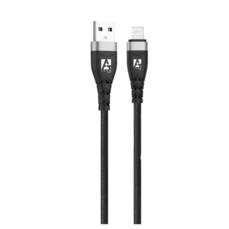 A-TEAM USB Cable - 30W / USB / Lightning / 2 Meter / Black