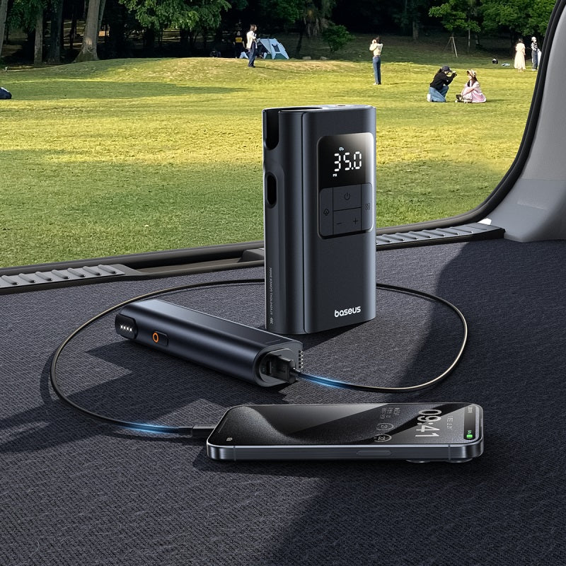 Baseus PrimeTrip VA1 2-in-1 Wired & Wireless Tire Inflator - Cosmic Black