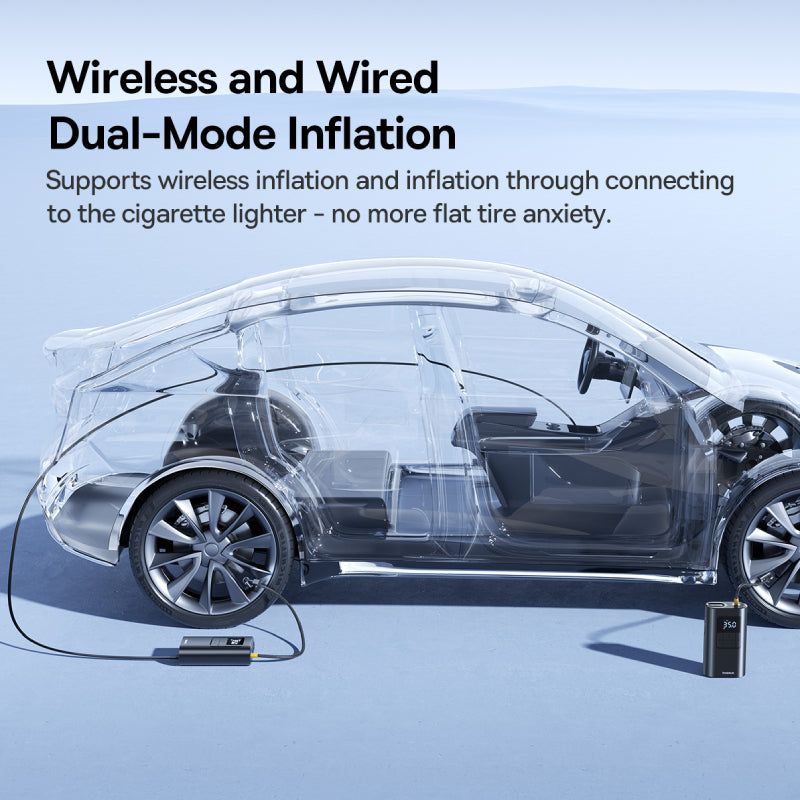 Baseus PrimeTrip VA1 2-in-1 Wired & Wireless Tire Inflator - Cosmic Black
