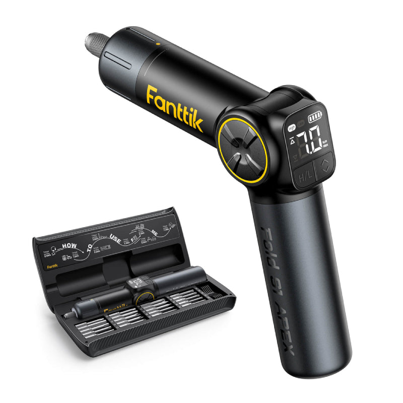 مفك براغي لاسلكي Fanttik فولد APEX Deluxe -م  ماكس 7 نيوتنم / بطارية  2500 مللي أمبير بطارية  20 مغناطيسي من طراز S2 / أسود