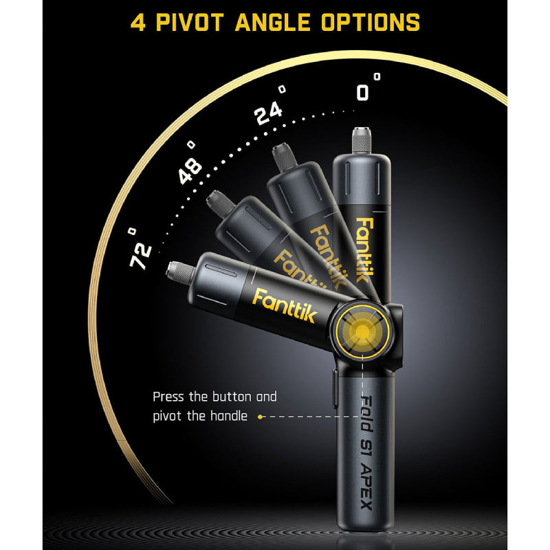 مفك براغي لاسلكي Fanttik فولد APEX Deluxe -م  ماكس 7 نيوتنم / بطارية  2500 مللي أمبير بطارية  20 مغناطيسي من طراز S2 / أسود