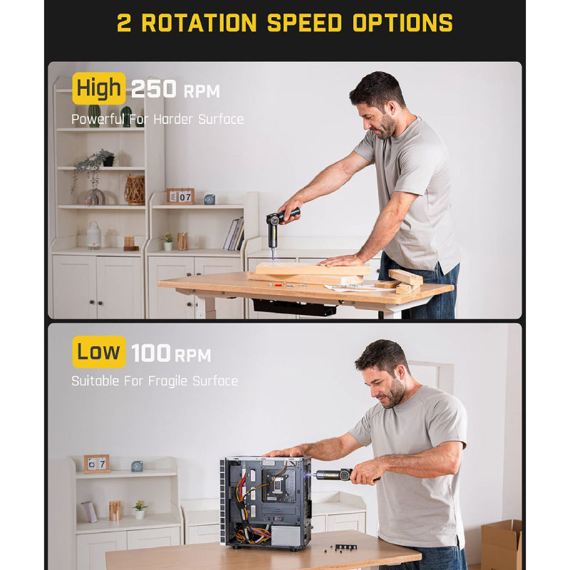 مفك براغي لاسلكي Fanttik فولد APEX Deluxe -م  ماكس 7 نيوتنم / بطارية  2500 مللي أمبير بطارية  20 مغناطيسي من طراز S2 / أسود