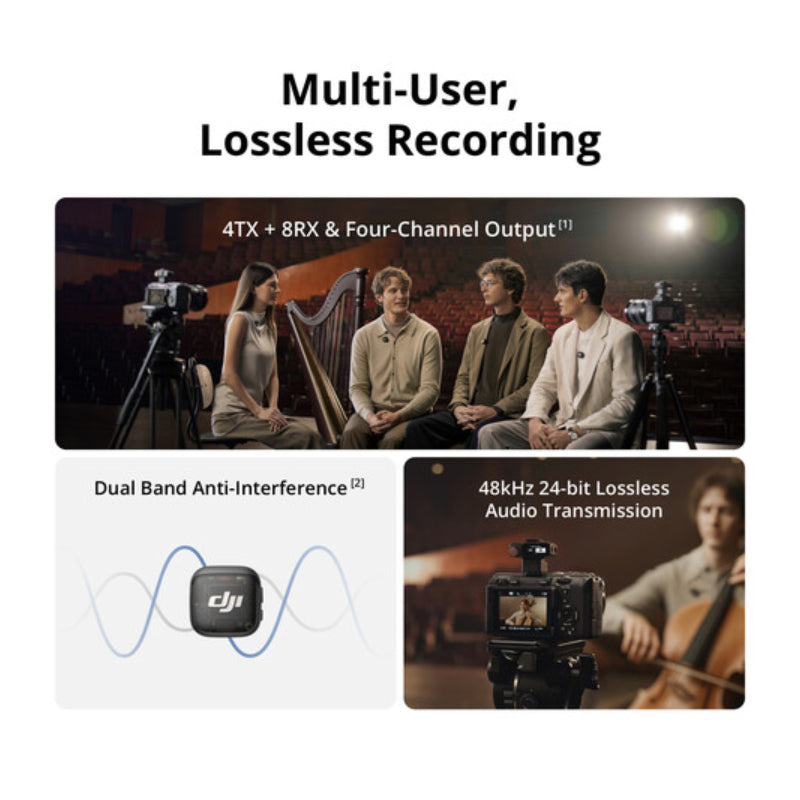 DJI Mic 3 (1 TX + 1 RX) مضغوط لاسلكي ميكروفون نظلم