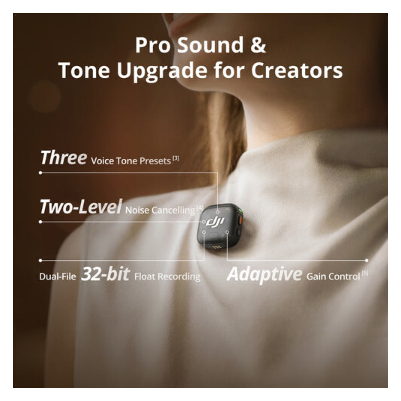 DJI Mic 3 (1 TX + 1 RX) مضغوط لاسلكي ميكروفون نظلم