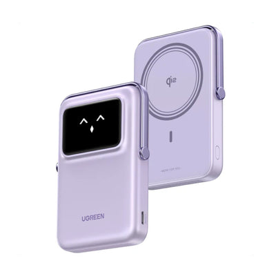 UGREEN Uno Magnetic Wireless Power Bank - 10,000mAh / USB-C / Purple