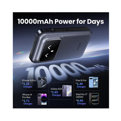 UGREEN Power Bank with Built-in Cable - 10,000mAh / USB-C / USB-A / Purple