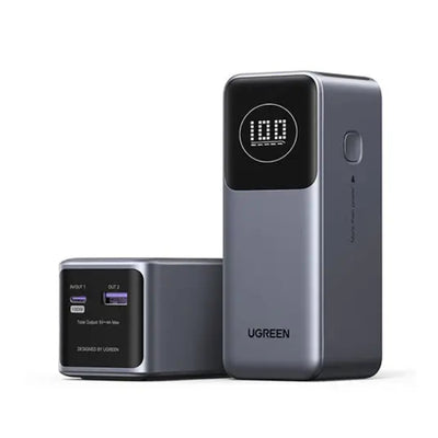UGREEN Nexode Fast Charging Power Bank - 12,000mAh / 100W / USB-C / USB-A / Black