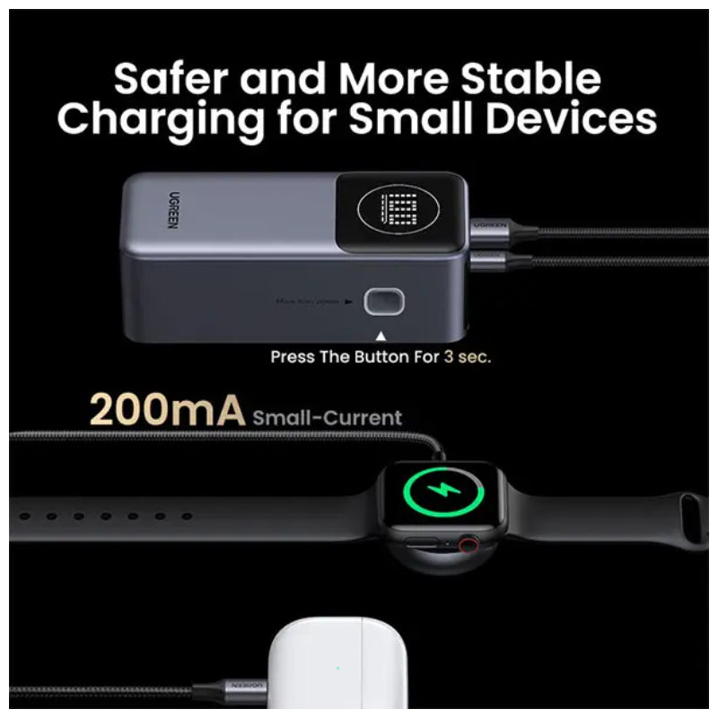 UGREEN Nexode Fast Charging Power Bank - 12,000mAh / 100W / USB-C / USB-A / Black
