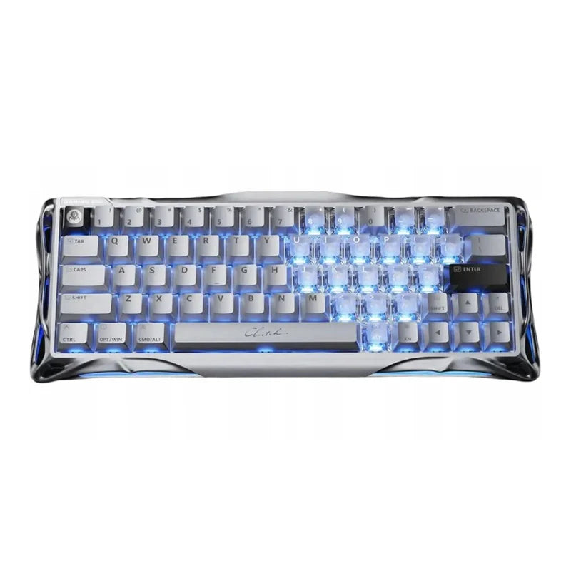 لوحة مفاتيح الألعاب  GravaStar Mercury V60Pro 60% ذاتمفتاح  مغناطيسي  تعمل بتقنية تأثير هوللوحة مفاتيح  كروم فضي