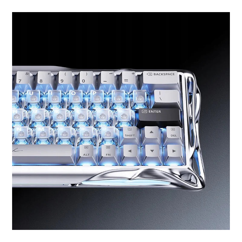 لوحة مفاتيح الألعاب  GravaStar Mercury V60Pro 60% ذاتمفتاح  مغناطيسي  تعمل بتقنية تأثير هوللوحة مفاتيح  كروم فضي