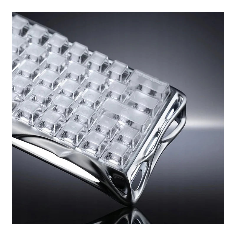 لوحة مفاتيح الألعاب  GravaStar Mercury V60Pro 60% ذاتمفتاح  مغناطيسي  تعمل بتقنية تأثير هوللوحة مفاتيح  كروم فضي