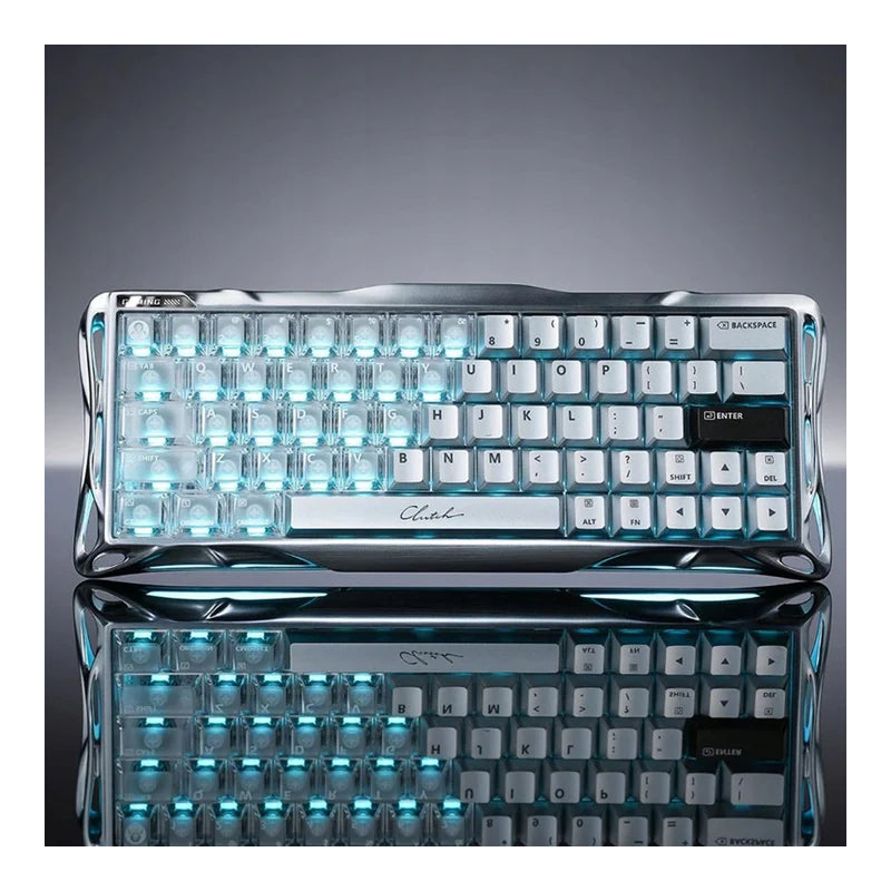 لوحة مفاتيح الألعاب  GravaStar Mercury V60Pro 60% ذاتمفتاح  مغناطيسي  تعمل بتقنية تأثير هوللوحة مفاتيح  كروم فضي