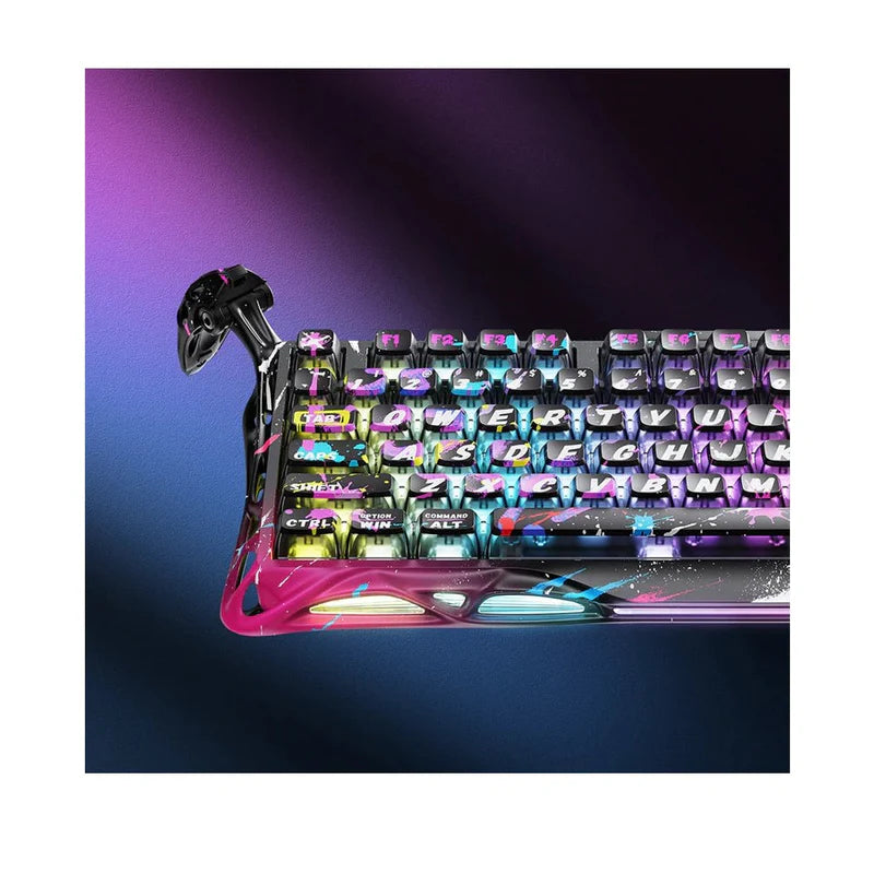 GravaStar Mercury V75 برو لوحة مفاتيح الألعاب  مغناطيسي مفتاح  بتقنية تأثير هول برو لوحة مفاتيح  Neon Graffiti
