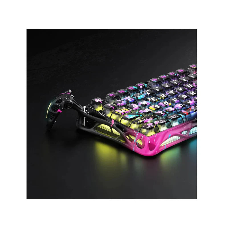 GravaStar Mercury V75 برو لوحة مفاتيح الألعاب  مغناطيسي مفتاح  بتقنية تأثير هول برو لوحة مفاتيح  Neon Graffiti