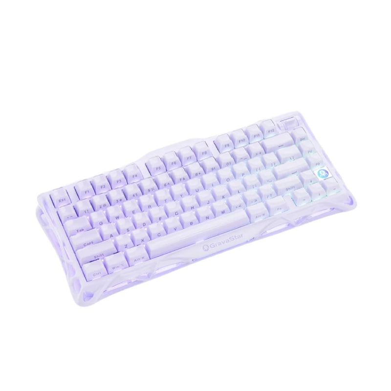 GravaStar Mercury V75 75% Hall Effect Magnetic Switch Gaming Keyboard - Lavender Purple