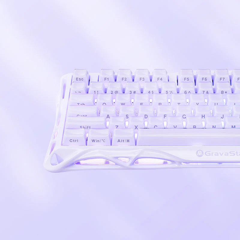 GravaStar Mercury V75 75% Hall Effect Magnetic Switch Gaming Keyboard - Lavender Purple