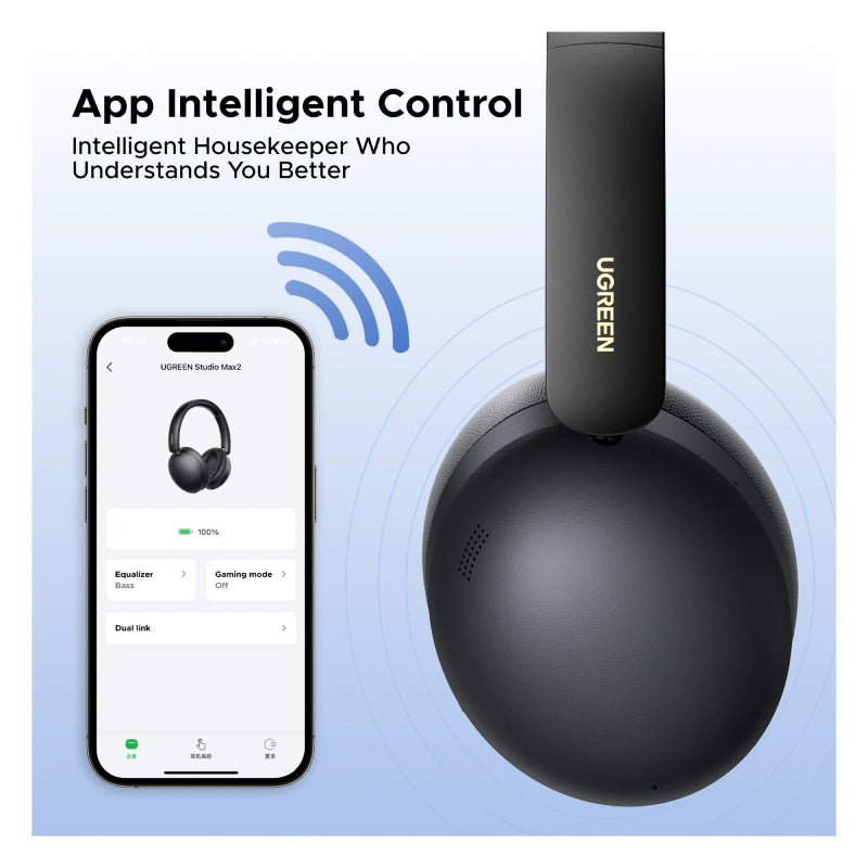 سماعات الرأس يوجرين  ماكس AI Call Noise Reduction سماعات الرأس  بلوتوث  يو اس بي/ أسود