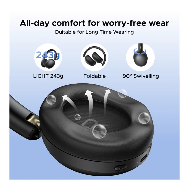 سماعات الرأس يوجرين  ماكس AI Call Noise Reduction سماعات الرأس  بلوتوث  يو اس بي/ أسود