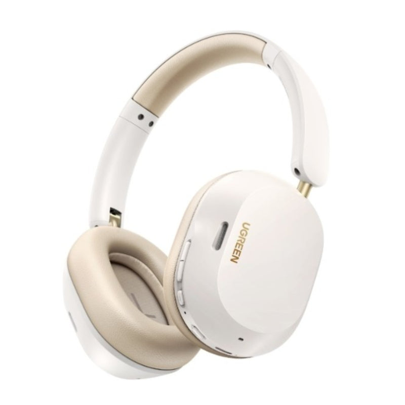 UGREEN HiTune Max5c Hybrid Active Noise-Cancelling Headphones - Bluetooth / USB-C / White