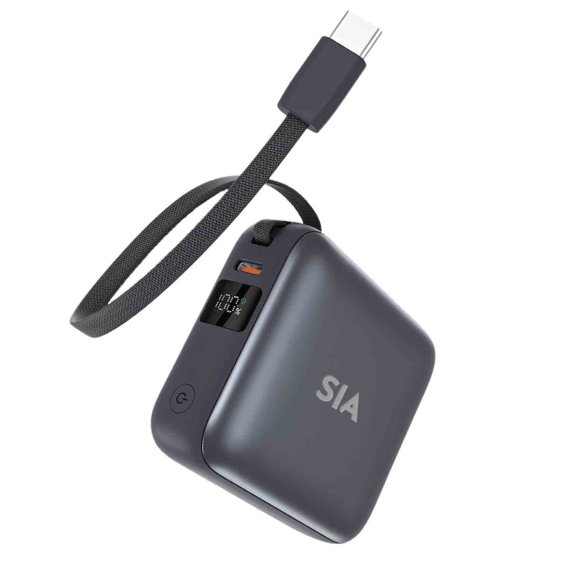 SIA Volt Link SIPB35WTC-GR طاقة  مع كابل بلت-ان كابل  10000 مللي أمبير / 35 واط / يو اس بي/ رمادي