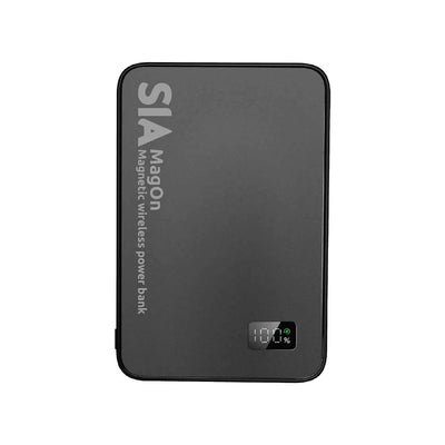 SIA Wireless Magnetic Power Bank - 5000mAh / USB-C / Black
