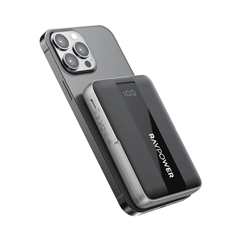 RAVPower RP-PB1217 PD Pioneer -طاقة لاسلكي  - 10000 مللي أمبير / 15 واط / يو اس بي/ أسود