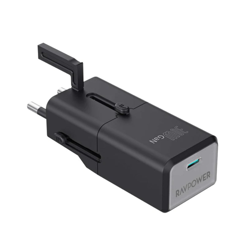 محول  ميني RAVPower Super ميني  محول  30 واط / يو اس بي/ أسود
