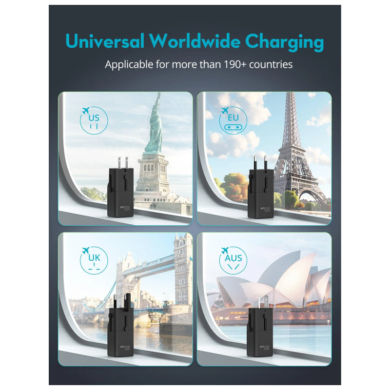 محول  ميني RAVPower Super ميني  محول  30 واط / يو اس بي/ أسود