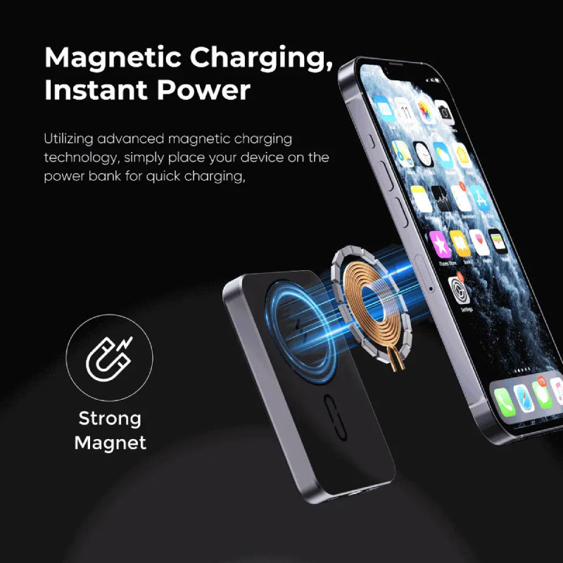 ZLOS Ultra-Thin Mini Wireless Charging Power Bank - 10000mAh / 20W / USB-C