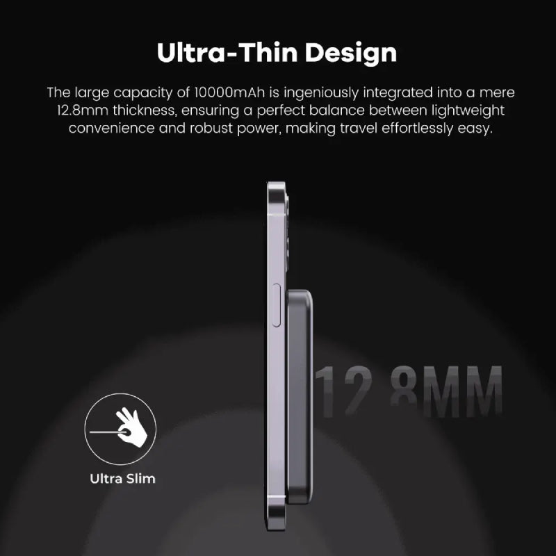 ZLOS Ultra-Thin Mini Wireless Charging Power Bank - 10000mAh / 20W / USB-C