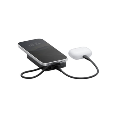 Energea Integra 20s MagSafe Power Bank With Built-in Cable - 10000mAh / USB-C / Gunmetal