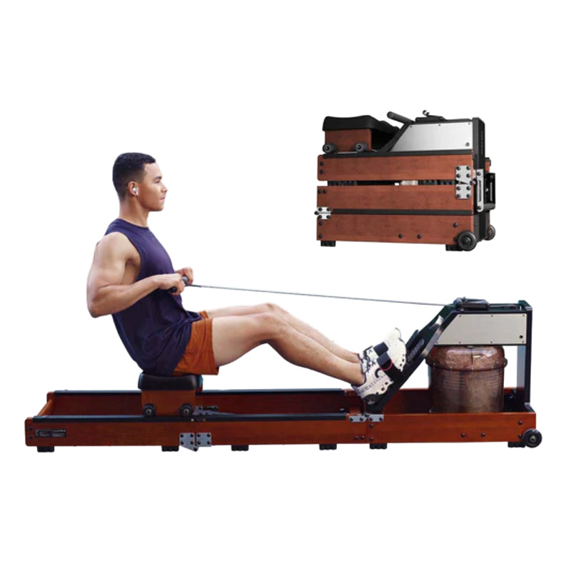 King Smith WM10 Tri-Fold Water Rowing Machine - Walnut