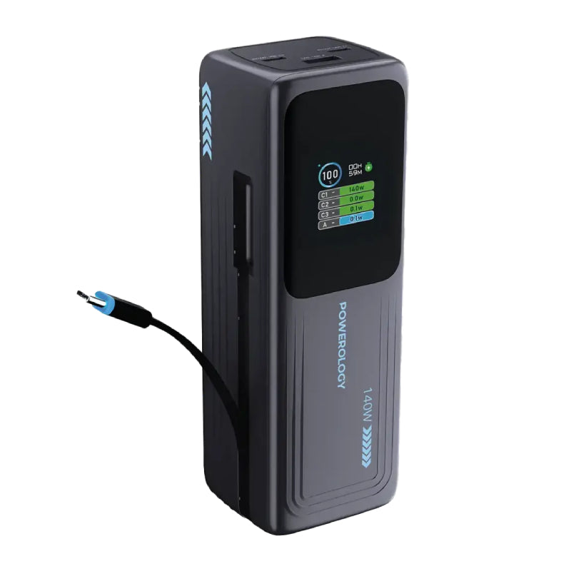 Powerology Thunderamp Power Bank - 30,000mAh / 140W PD / Gray