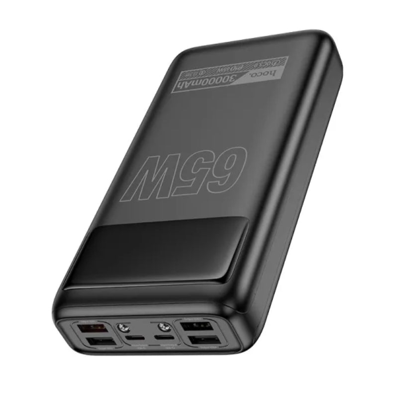 هوكو  طاقة - 30000mAh / 65W PD / يو اس بي/ يو اس بي/ أسود