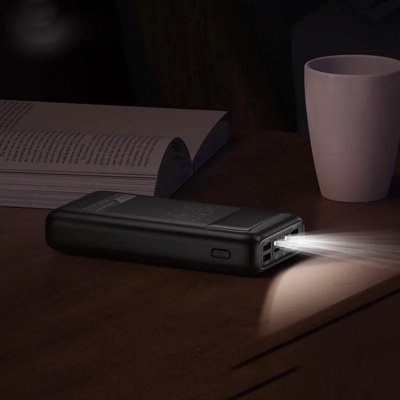 هوكو  طاقة - 30000mAh / 65W PD / يو اس بي/ يو اس بي/ أسود