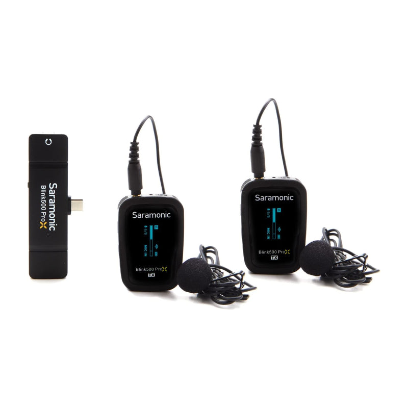 Saramonic 2.4GHz مزدوج  لاسلكي ميكروفون نظلم  أسود