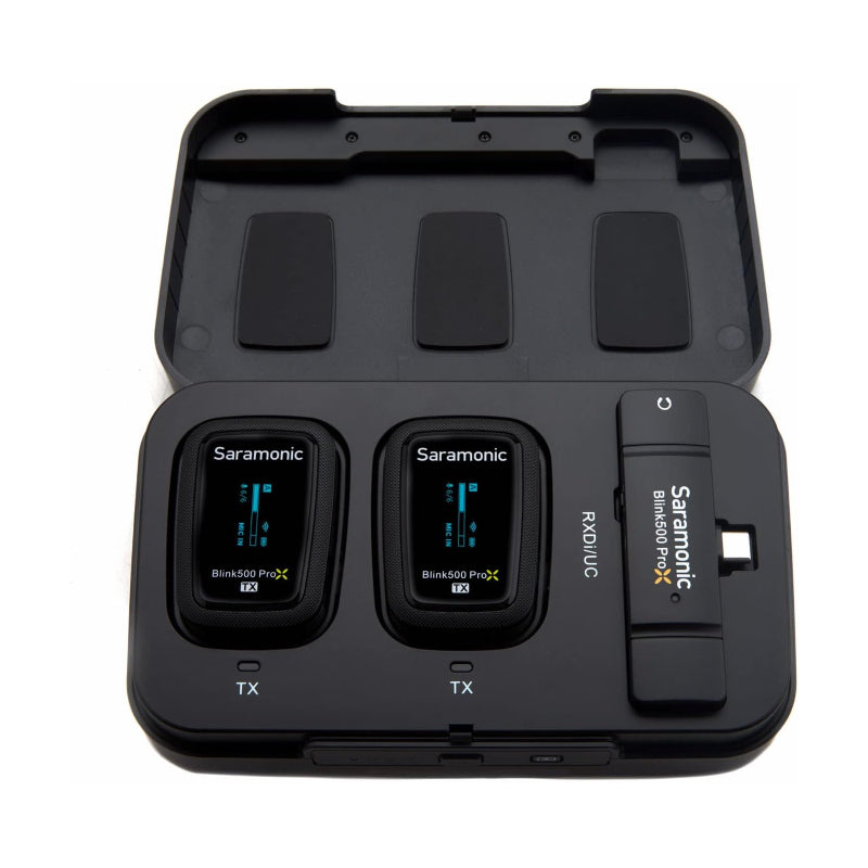 Saramonic 2.4GHz مزدوج  لاسلكي ميكروفون نظلم  أسود