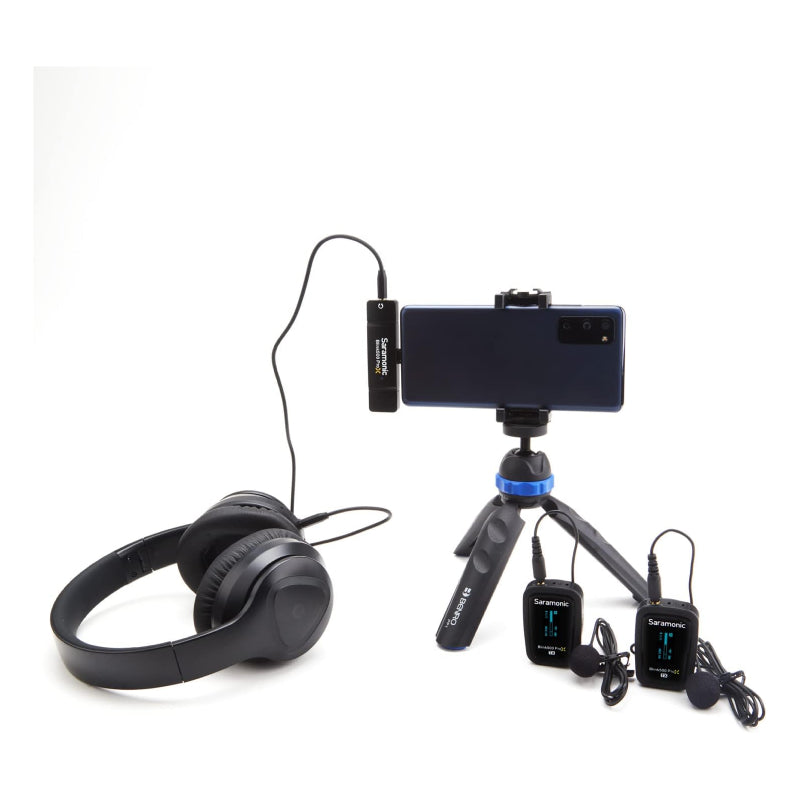 Saramonic 2.4GHz مزدوج  لاسلكي ميكروفون نظلم  أسود