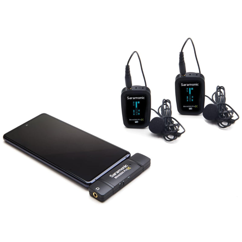 Saramonic 2.4GHz مزدوج  لاسلكي ميكروفون نظلم  أسود