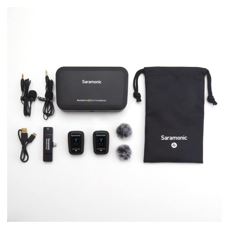 Saramonic 2.4GHz مزدوج  لاسلكي ميكروفون نظلم  أسود