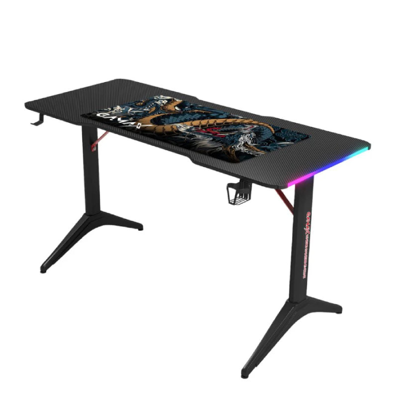 الألعاب Gamax D2208B RGB كربون  مع - أسود