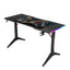 Gamax D2208B RGB Carbon Fiber Gaming Table with MousePad - Black