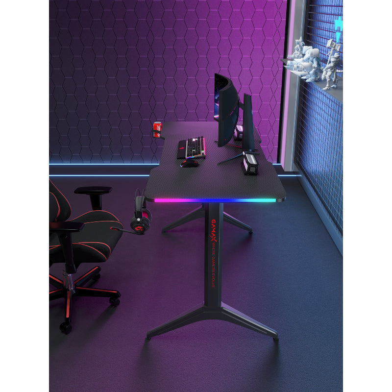 الألعاب Gamax D2208B RGB كربون  مع - أسود