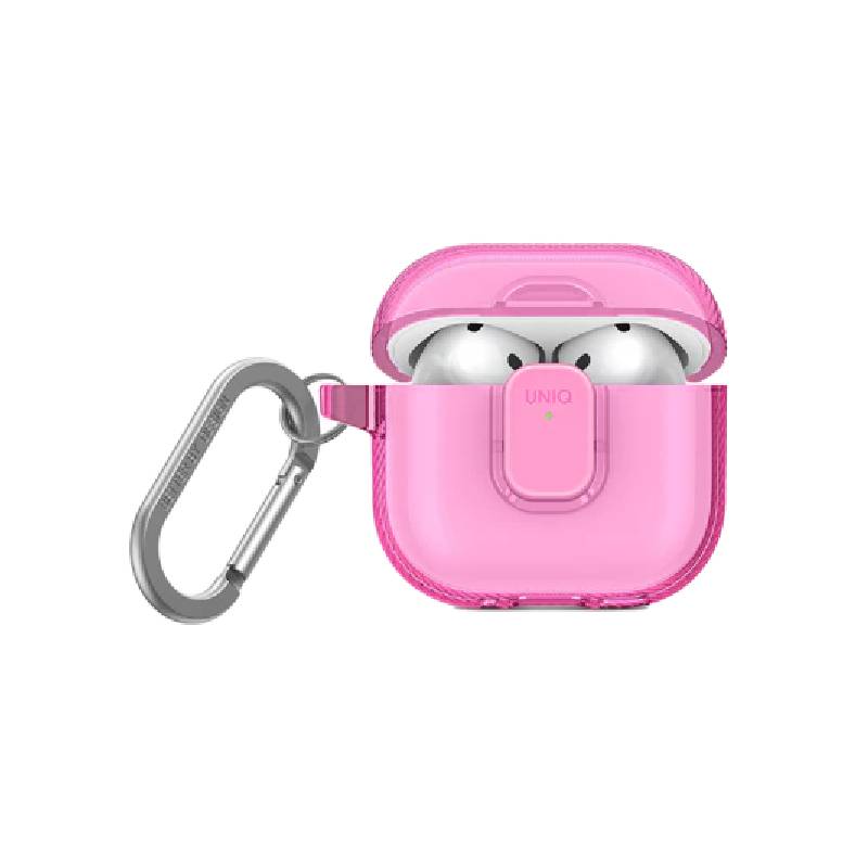 حافظة Uniq Glase برو قفل حافظة ايربودز  ابل الجيل الرابع الجيل  اللون الوردي (Candy)