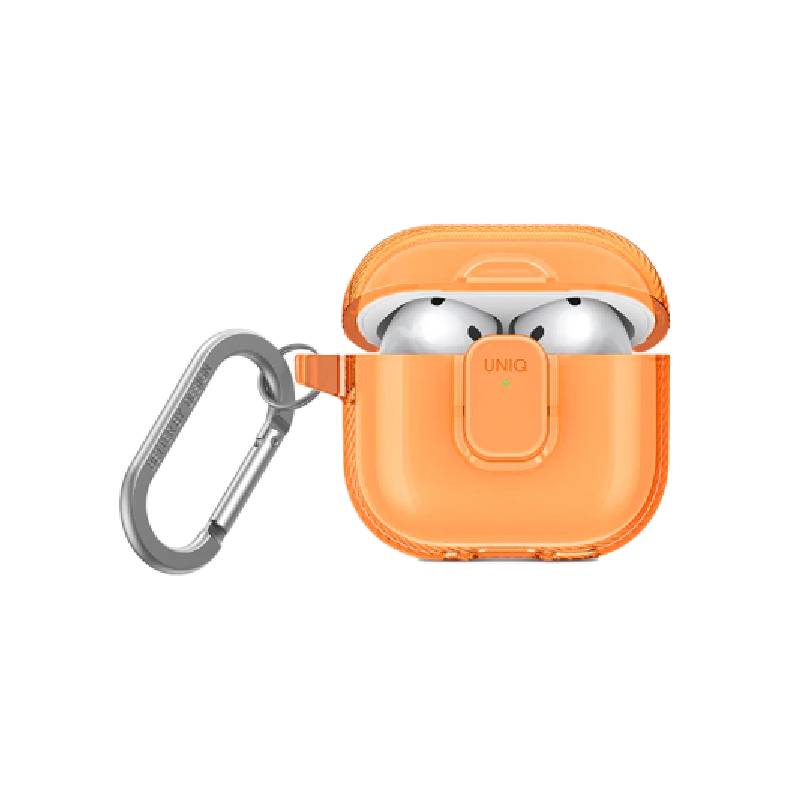 حافظة Uniq Glase برو قفل حافظة ايربودز  ابل الجيل الرابع الجيل  Golden Citrus