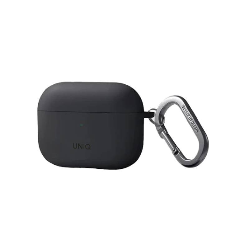 حافظة  Uniq Nexo من السيليكونمع بمشابك أذنمع لأجهزة ابل ايربودز برو - رمادي فحمي