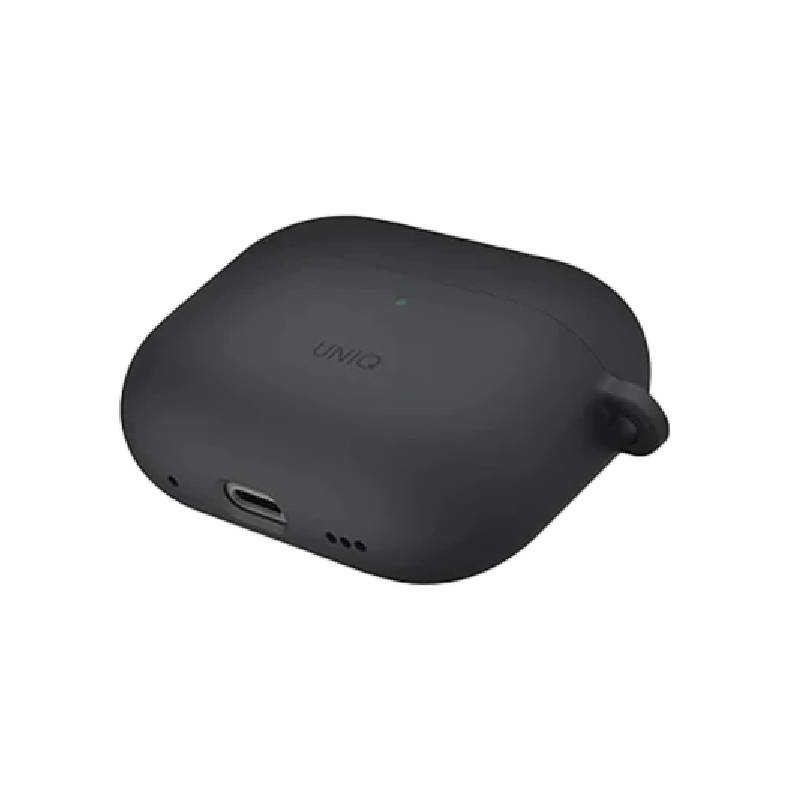 حافظة  Uniq Nexo من السيليكونمع بمشابك أذنمع لأجهزة ابل ايربودز برو - رمادي فحمي