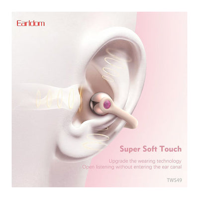 Earldom TWS49 Ear-Clip Wireless Earbuds - Bluetooth / Pink