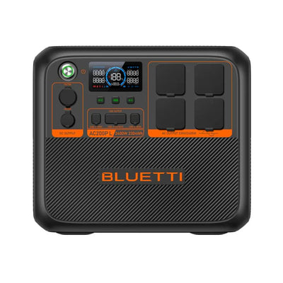 BLUETTI Premium 200 (AC200PL) Portable Power Station - 2,400W / USB-A / USB-C / Black