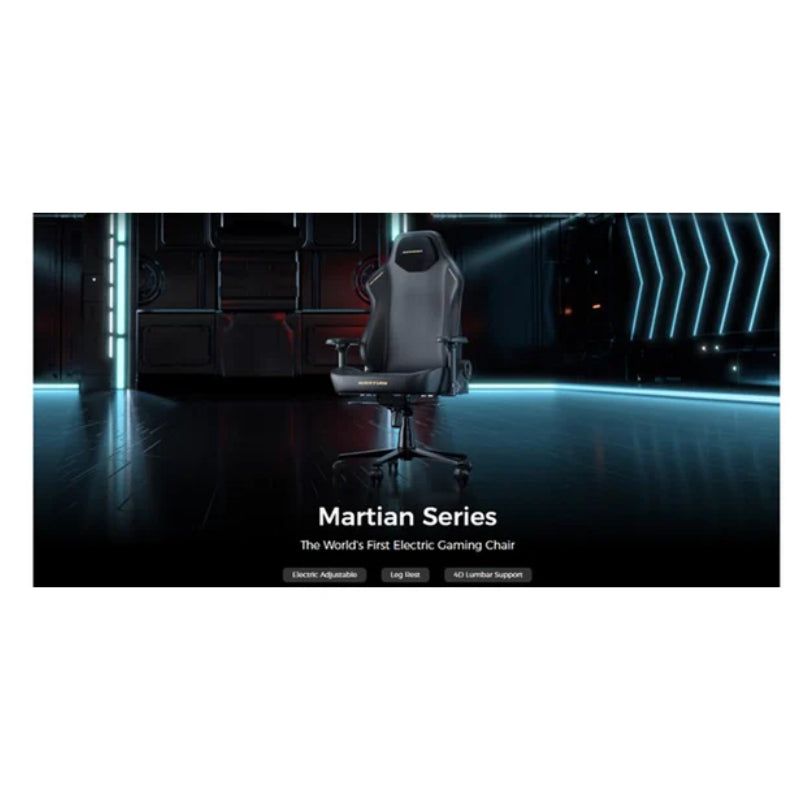 الألعاب DXRacer MARTIANكهربائي قابل للتعديل كبير - 5000 مللي أمبير / أسود